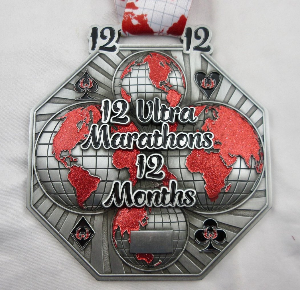 Global Marathon Challenges : 12 Ultra Marathons in 12 Months<br>Medal & Certificate