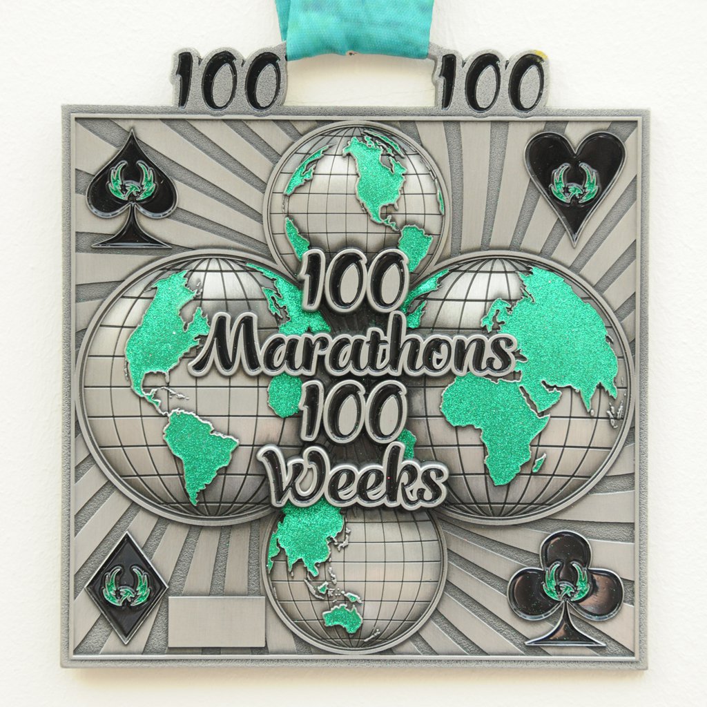 Global Marathon Challenges : 100 Marathons in 100 Weeks<br>Medal & Certificate