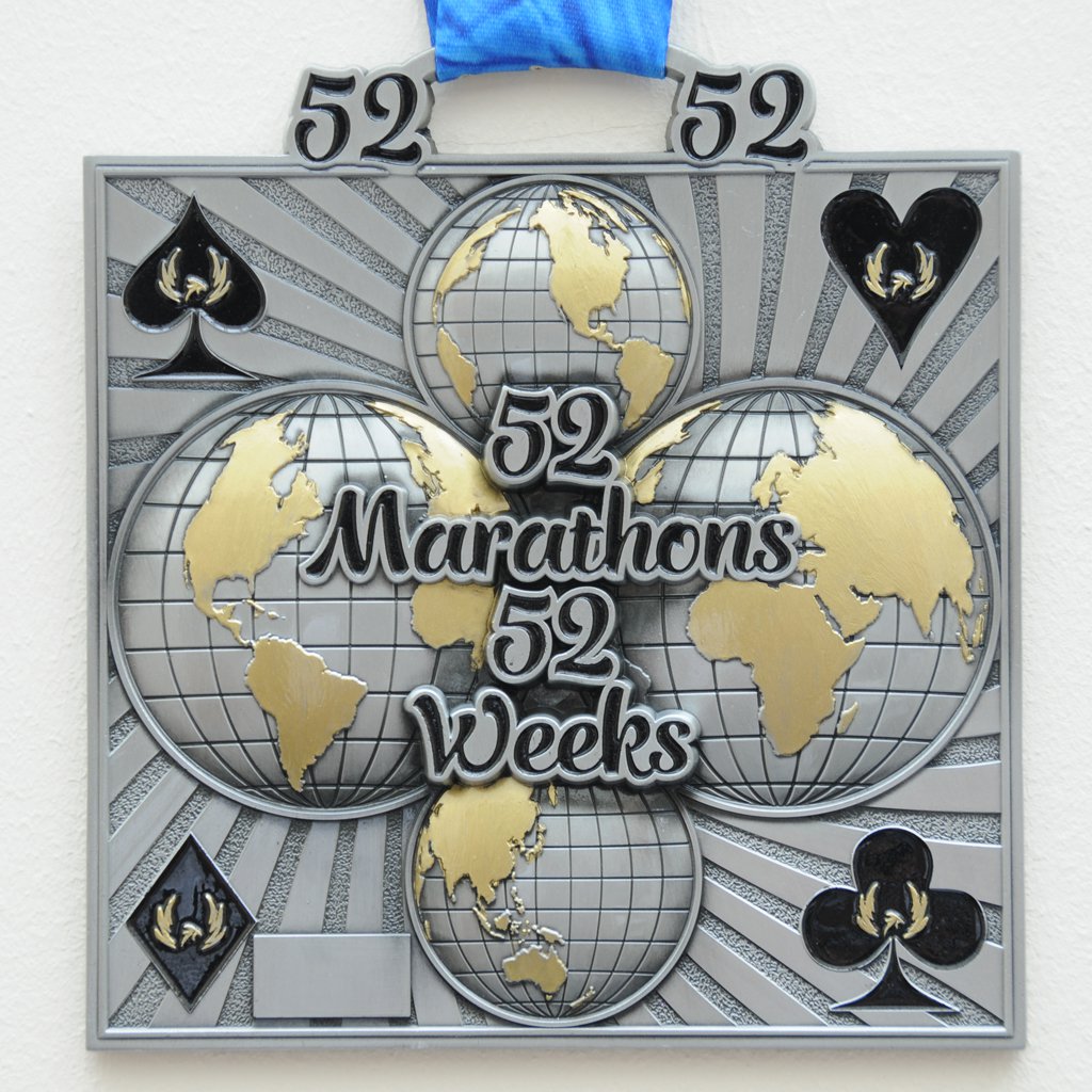 Global Marathon Challenges : 52 Marathons in 52 Weeks<br>Medal & Certificate